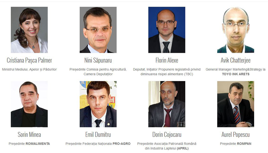 Speakeri Conferinta “Reducem risipa alimentara. Pretuim hrana!” 
